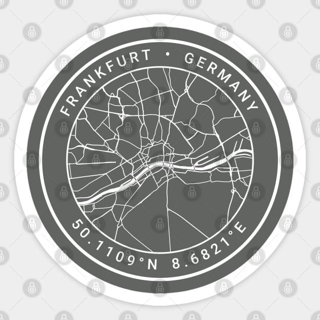 Frankfurt Map Sticker by Ryan-Cox